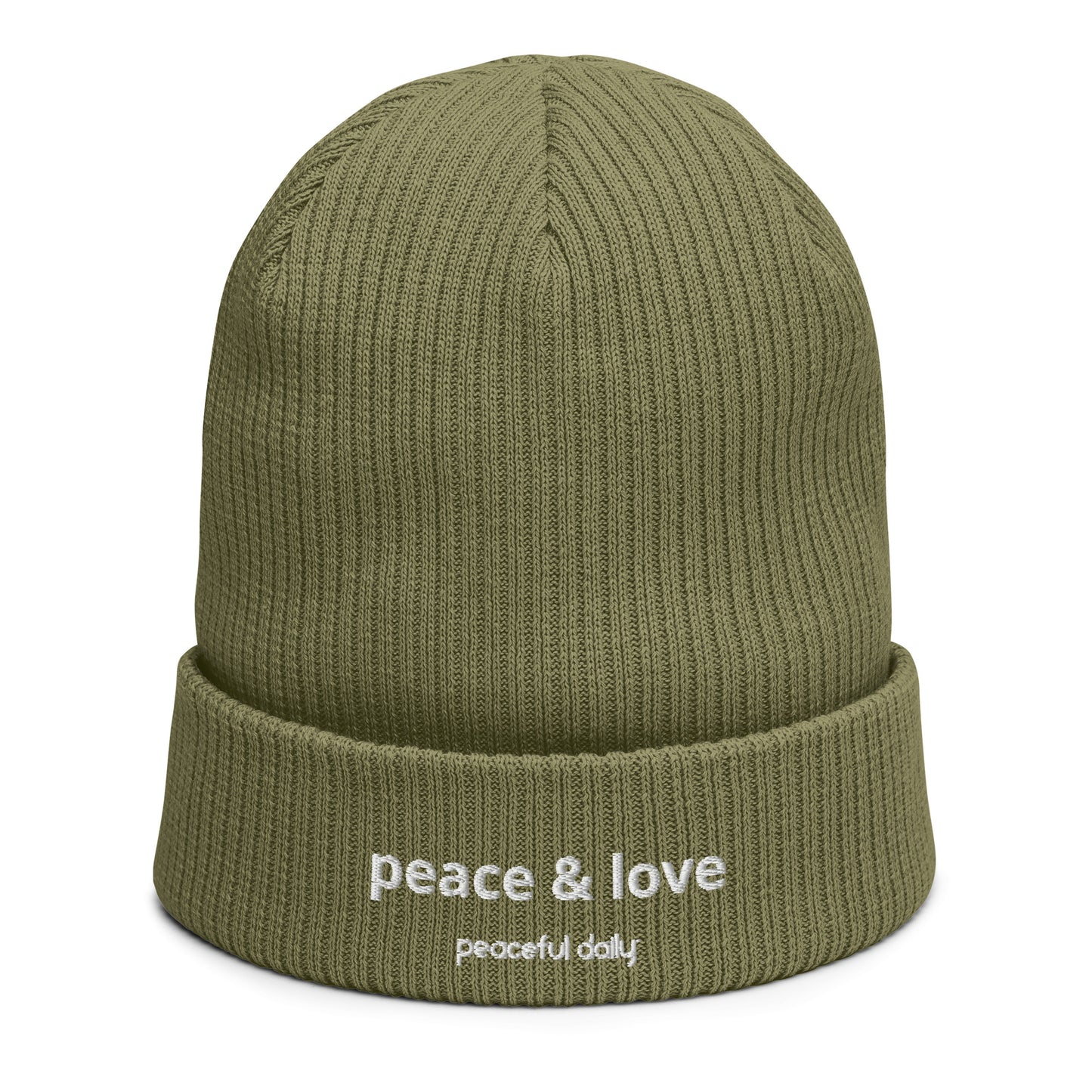 Peace & Love Organic Beanie
